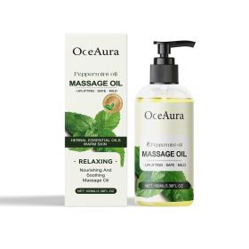 Plant-Based Body Essential Oil (Peppermint Oil) -Hydrating, Moisturizing, Full-Body Nourishing, Long-Lasting Soothing Massage Oil